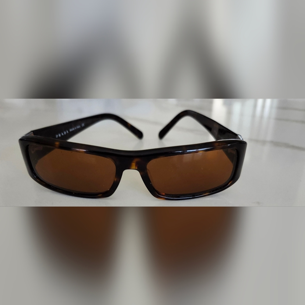 NWOT Vintage Prada Sunglasses Dark Faux Tortoise